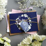 Blue And White Floral Wedding Invitations Sample, thumbnail 2 of 4