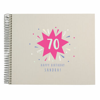 Personalised 70th Birthday Spiral Bound Book, 2 of 10
