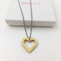 Bubble Heart Yellow Wooden Necklace Sustainable Gift, thumbnail 2 of 6