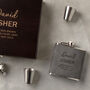 Personalised Usher Hip Flask Gift Set, thumbnail 2 of 9