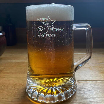 30th Birthday Stein Beer Glass, 3 of 5