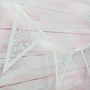 White Lace Effect Paper Bunting, thumbnail 7 of 8