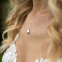 Silver Ball And Pearl Necklace, thumbnail 2 of 4