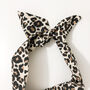 Leopard Print Cotton Wire Headband, thumbnail 2 of 5