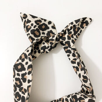 Leopard Print Cotton Wire Headband, 2 of 5
