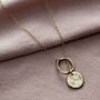 Personalised Molten Texture Disc And Hoop Necklace, thumbnail 5 of 9