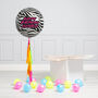 Personalised Neon Zebra Inflated Orb Balloon, thumbnail 1 of 2