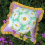 Lilac Daisy Bouquet Cushion, thumbnail 2 of 3