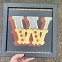 Gold Typography Wall Art 'Circus Letter W', thumbnail 2 of 7
