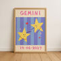 Horoscope Kids Personalised Birthday Art Print, thumbnail 12 of 12
