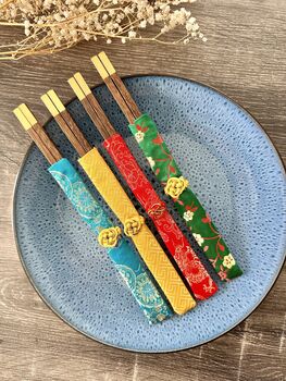 Luxury Personalised Wooden Chopsticks Gift, 11 of 11