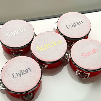 Personalised Wedding Tambourine Name Sticker, 2 of 12