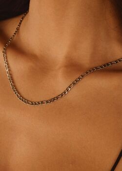 Figaro Chain Necklace Silver Gift, 4 of 6