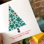 Pack Of Five Personalised Family Christmas Tree Cards, thumbnail 2 of 5