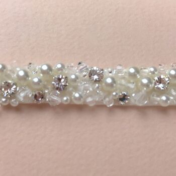 Xanthe Crystal And Pearl Bridal Straps With Epaulettes, 5 of 11