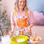 Personalised Women's Floral Cotton Apron, thumbnail 4 of 6