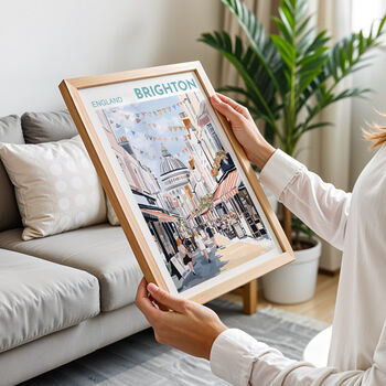 Brighton Lanes Travel Inspired City Poster, 8 of 8