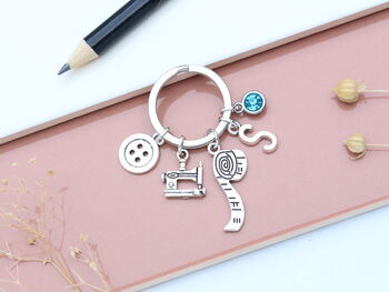 Personalised Sewing Keyring Seamstress Thank You Gift, 4 of 9