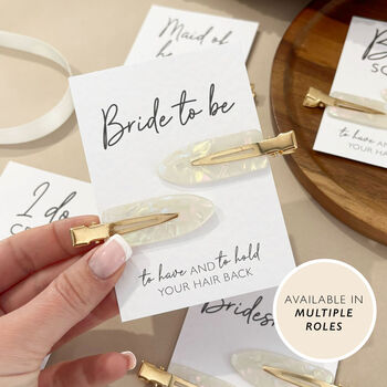 Hen Do Hair Pearl Clips Hen Party Favour Party Bag Filler, 3 of 7