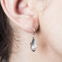 Calla Lily Pearl Short Drop Earrings, thumbnail 1 of 7
