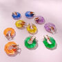 Bright Geometric Acrylic Hoop Earrings, thumbnail 1 of 8