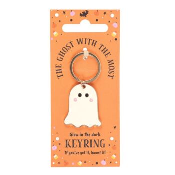 'The Ghost With The Most' Glow In The Dark Keyring Perfect For Halloween Lovers, 3 of 4