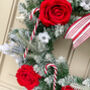 Candy Cane Forest Luxury Faux Christmas Wreath, thumbnail 6 of 10