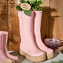 Personalised Large Pink Welly Boots Planter, thumbnail 1 of 8