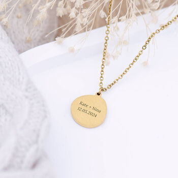 Personalised Gold Plated Compass Amulet Necklace, 3 of 4