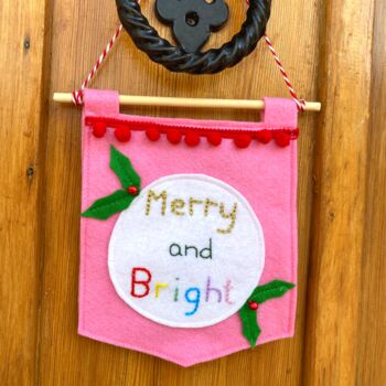 Merry And Bright Christmas Banner/Pendant, 5 of 10
