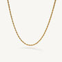 Twisted 14k Gold Plated Rope Chain Necklace, thumbnail 1 of 4