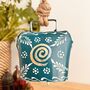 Blue Swirl Traditional Indian Hanging Cow Bell Chime, thumbnail 6 of 9