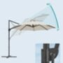 Garden Parasol Umbrella Three Meter Outdoor 360° Swivel, thumbnail 8 of 12