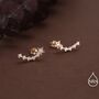 Shooting Star Dainty Ear Crawler Stud Earrings, thumbnail 5 of 11