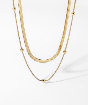 Dainty 18 K Gold Plated Chain Choker Necklace, 2 of 5