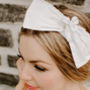 Silk Bow Birdcage Veil Bridal Headband, thumbnail 5 of 11