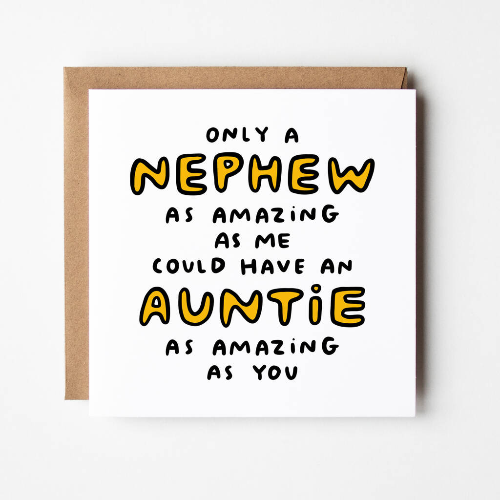 'Amazing Auntie' Funny Birthday Card By Arrow Gift Co ...