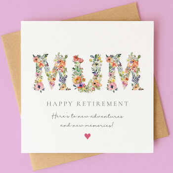 Personalised Wildflower Retirement Card For Mum, 3 of 6