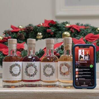 Personalised Christmas Flavoured Gin With Music, 6 of 6