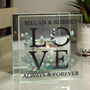 Botanical Love Wedding And Anniversary Glass Tea Light Holder, thumbnail 1 of 4