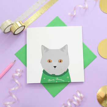 Christmas Cat Card, Multiple Breed Options, 5 of 12