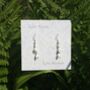 White Snowdrop January Birth Flower Earrings, Silver, thumbnail 2 of 5