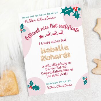 Personalised Nice List Certificate, 5 of 5