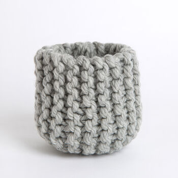 Mini Basket Beginner Knitting Kit, 3 of 8