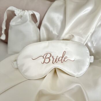 Personalised Silk Sleep Mask With Matching Pouch, 3 of 10