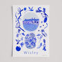Rhs Garden Wisley Surrey Art Print Painted Blue Scenes Poster, thumbnail 6 of 6