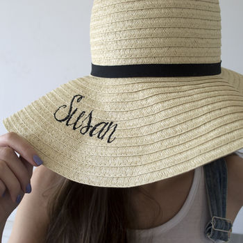 Personalised Summer Straw Hat, 6 of 8
