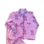 Victoria Long Sleeve Organic Pyjamas. Stripe/Rose Print, thumbnail 4 of 5