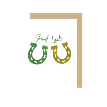 Pair Of Horseshoes Good Luck Card, 2 of 2