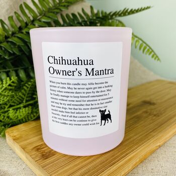 Fun Personalised Chihuahua Owner's Affirmation Candle, 3 of 11